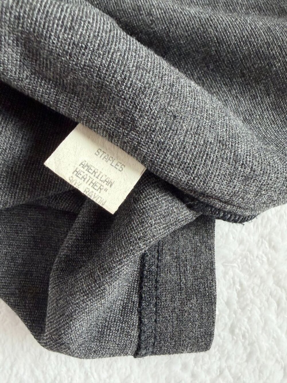 Staples Womens Heather Gray Button-Up Cardigan Sweater Large Lightweight Casual - Picture 5 of 9